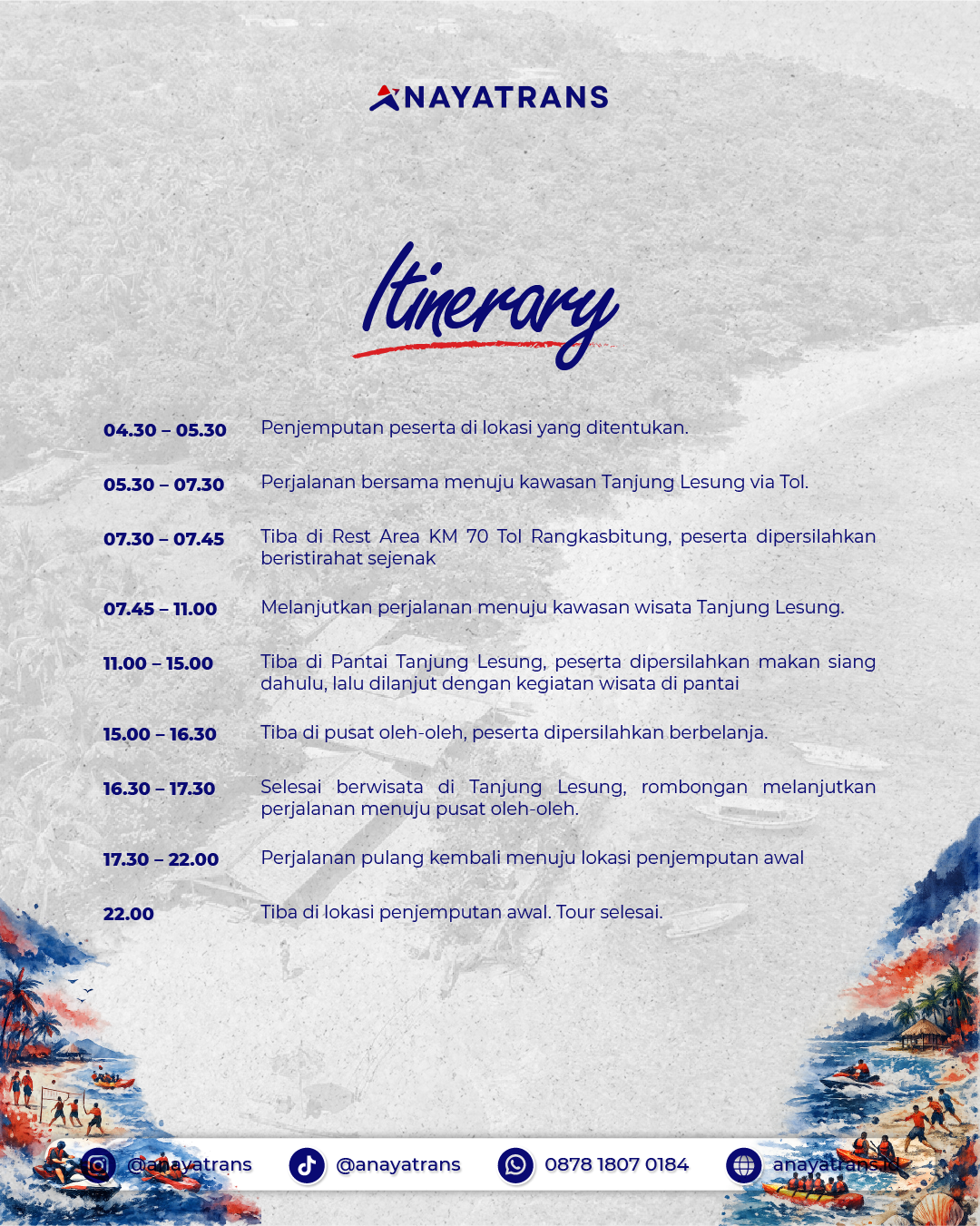 One Day Trip Tanjung Lesung