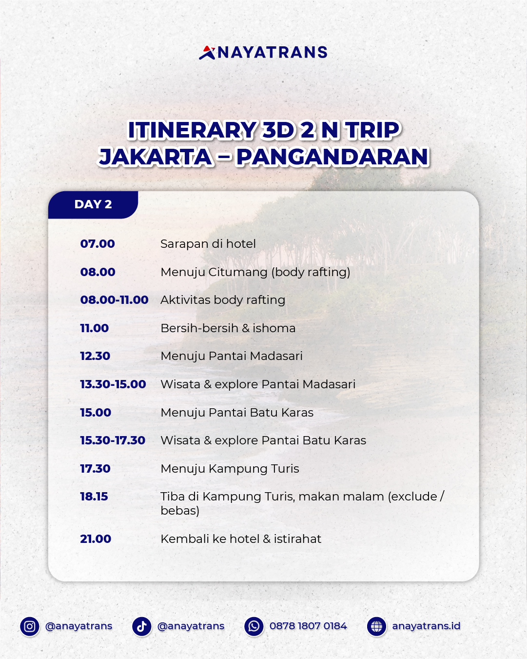 3D2N Trip Pangandaran