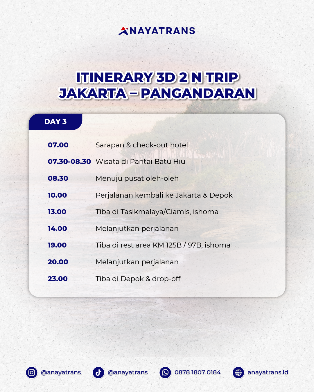 3D2N Trip Pangandaran