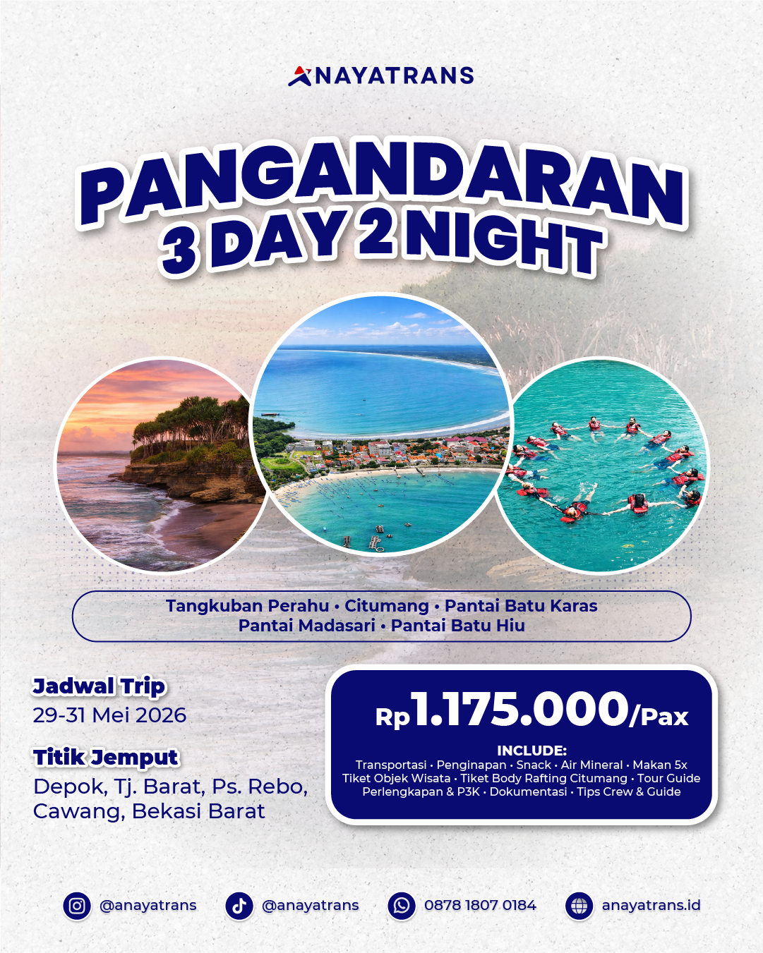 3D2N Trip Pangandaran, Kota Depok - Pangandaran