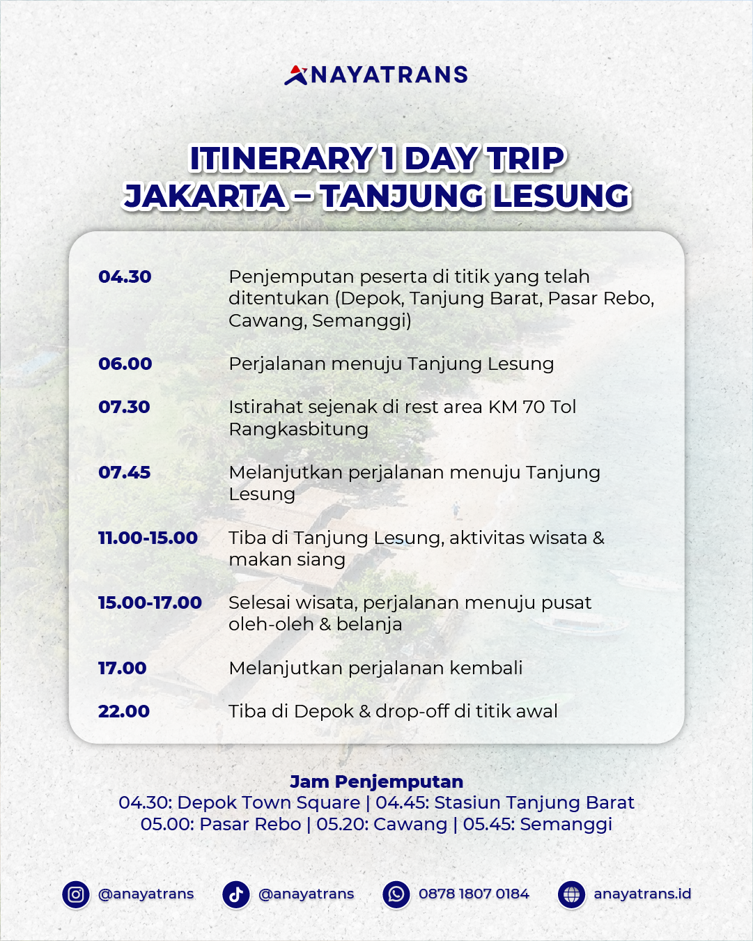 One Day Trip Tanjung Lesung