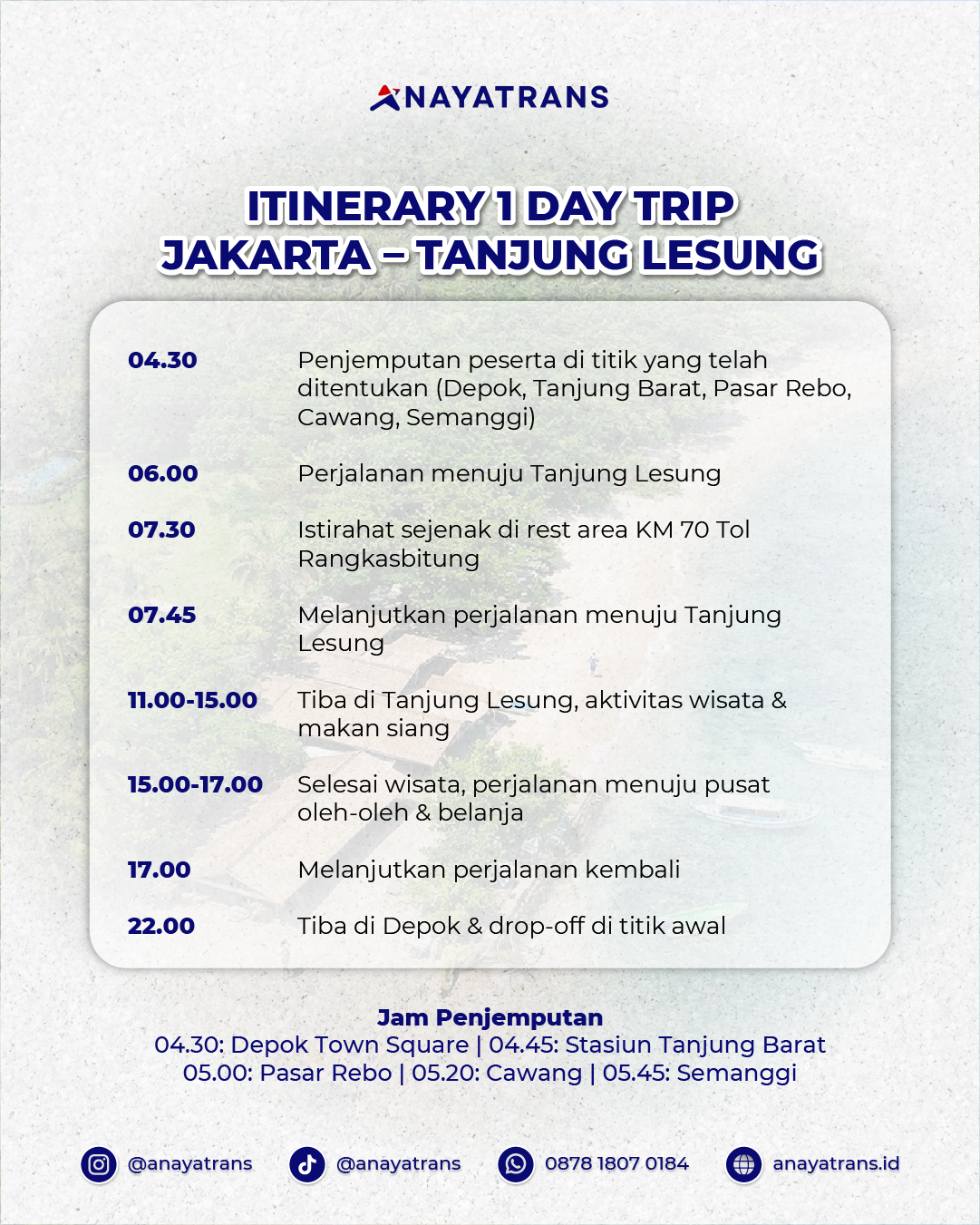 One Day Trip Tanjung Lesung